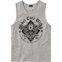 Tank top bonprix szary melanż. Szare koszulki męskie bonprix, s, bez wzorów, z okrągłym kołnierzem. Za 29,99 zł.