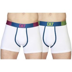 CR7 Bokserki Męskie - Dwupak S Białe. Białe bokserki męskie CR7, bez wzorów. Za 119,00 zł.