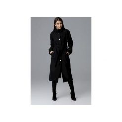 Płaszcz M624 Czarny. Czarne płaszcze damskie FIGL, m, w paski, eleganckie, długie. Za 329,00 zł.