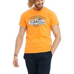 T-shirty męskie z nadrukiem: T-shirt w kolorze żółtym