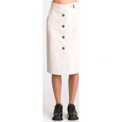 SPÓDNICA TWINSET. Żółte spódniczki damskie Twinset, na co dzień, z haftami, ze skóry ekologicznej, retro, midi, proste. Za 809,00 zł.