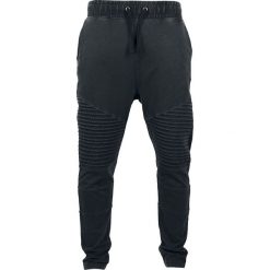 Jeansy męskie regular: Urban Classics Acid Wash Biker Terry Joggingpants Jeansy oliwkowy