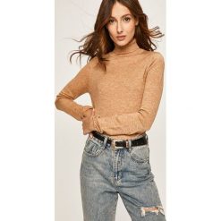Answear - Sweter. Żółte golfy damskie ANSWEAR, s, bez wzorów, z poliesteru, bez rękawów. W wyprzedaży za 49,90 zł.