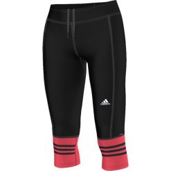 Adidas Legginsy Response 3/4 czarno-czerwone r. XS (AI8291). Czarne legginsy sportowe damskie Adidas, xs. Za 69,07 zł.