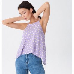 Wzorzysty top - Fioletowy. Fioletowe bluzki damskie House, s, bez wzorów, bez kołnierzyka. W wyprzedaży za 39,99 zł.
