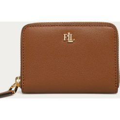 Lauren Ralph Lauren - Portfel skórzany. Pomarańczowe portfele damskie Lauren Ralph Lauren, bez wzorów, ze skóry. Za 379,90 zł.