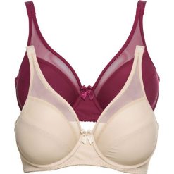 Biustonosz bonprix cielisty + czerwony rododendron. Brązowe biustonosze bonprix, bez wzorów, z tiulu. Za 75,98 zł.