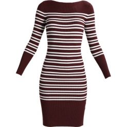 Sukienki: Selected Femme SFHARPER BOATNECK DRESS Sukienka etui decadent chocolate/snow white