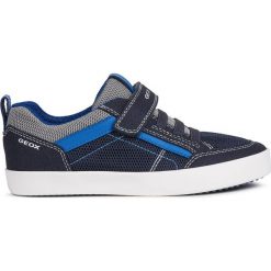 Geox - Buty dziecięce. Niebieskie trampki chłopięce Geox, bez wzorów, z gumy, sportowe, bez zapięcia. Za 239,90 zł.