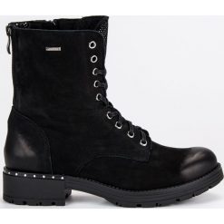 SZNUROWANE BOTKI WORKERY VINCEZA. Czarne botki damskie Vinceza, bez obcasa, na sznurówki. Za 328,90 zł.