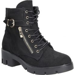Workery z klamrą Casu 6184-1. Czarne workery damskie Casu, bez obcasa, na klamry. Za 89,99 zł.