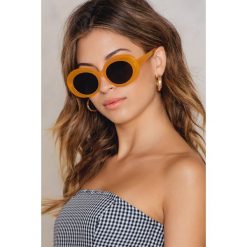 Okulary przeciwsłoneczne damskie: NA-KD Accessories Owalne okulary przeciwsłoneczne – Orange