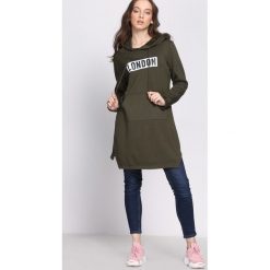 Bluzy damskie: Ciemnozielona Bluza Communicative
