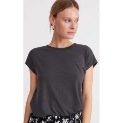 Gładki T-shirt basic - Szary. Szare t-shirty damskie Reserved, s, bez wzorów, bez kołnierzyka. Za 49,99 zł.