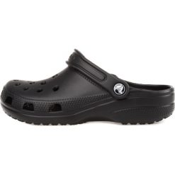 Crocs Classic Crocs Czarny. Czarne klapki męskie Crocs, w paski, z materiału. Za 188,95 zł.