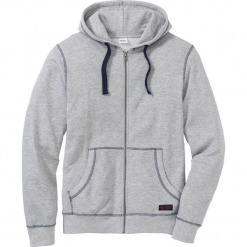 Bluza rozpinana Regular Fit bonprix jasnoszary melanż. Szare bluzy męskie rozpinane bonprix, l, melanż. Za 89,99 zł.