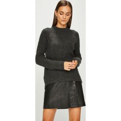 Review - Sweter. Szare swetry klasyczne damskie Review, l, z bawełny, z okrągłym kołnierzem. Za 179,90 zł.