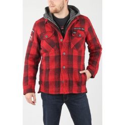 SuperDry Kurtka Czerwony. Czerwone płaszcze męskie Superdry, na wiosnę, s, bez wzorów, z bawełny, bez kaptura. Za 860,95 zł.