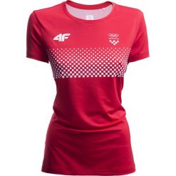 T-shirty damskie: Koszulka funkcyjna damska Chorwacja Pyeongchang 2018 TSDF750 – czerwony wiśniowy