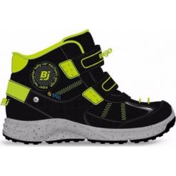 Buciki niemowlęce chłopięce: BEJO Buty Dziecięce Baiko Black/Lime r. 25