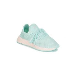 Buty Dziecko adidas DEERUPT RUNNER J. Zielone trampki dziewczęce Adidas, bez wzorów, bez zapięcia. Za 309,00 zł.