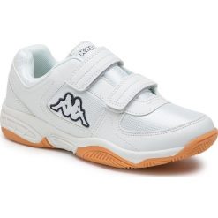 Sneakersy KAPPA - Caber T 260176T White/Blue 1060. Białe półbuty damskie Kappa, ze skóry ekologicznej. Za 99,00 zł.