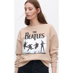 Bluza The Beatles - Beżowy. Brązowe bluzy damskie Reserved, s, bez wzorów, bez rękawów, bez kaptura. Za 99,99 zł.