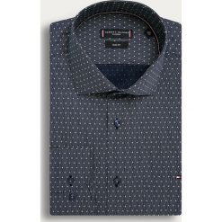 Tommy Hilfiger Tailored - Koszula. Niebieskie koszule męskie Tommy Hilfiger Tailored, bez wzorów, z bawełny, eleganckie, z włoskim kołnierzykiem, z długim rękawem. Za 299,90 zł.