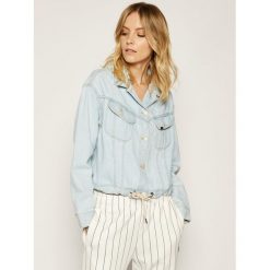 Kurtka jeansowa Lee Rider Drawstring L54LGGQB. Niebieskie kurtki damskie Lee, s, bez wzorów, z jeansu, bez kaptura. W wyprzedaży za 279,00 zł.