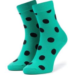 Skarpety Wysokie Unisex DOTS SOCKS - DTS-SX-299-Z Zielony. Zielone skarpetki damskie Dots Socks, bez wzorów, z elastanu. Za 19,90 zł.