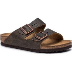 Klapki BIRKENSTOCK - Arizona Rivet Logo 1013048 Vintage Brown. Pomarańczowe klapki męskie Birkenstock, bez wzorów, ze skóry. Za 349,00 zł.