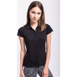 Koszulka polo damska TSD050z - czarny. Czarne bluzki sportowe damskie marki 4f, na zimę, z bawełny. W wyprzedaży za 39,99 zł.
