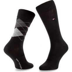 Zestaw 2 par wysokich skarpet męskich TOMMY HILFIGER - 391156 r.43/46 200. Czarne skarpetki męskie TOMMY HILFIGER, bez wzorów, z elastanu. Za 47,90 zł.