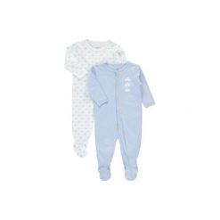 Name it Boys Śpioszki 2 szt. cashmere blue - niebieski. Niebieskie śpiochy niemowlęce marki Name it, z bawełny. Za 65,00 zł.