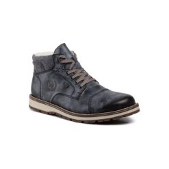 RIEKER 38400-14A. Niebieskie botki męskie Rieker, bez zapięcia. Za 329,99 zł.