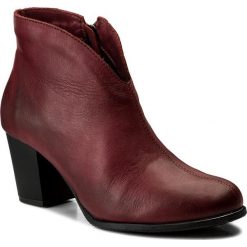 Botki damskie lity: Botki WASAK - 0449 Bordo