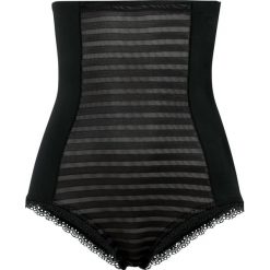Figi panty shape Level 2 bonprix czarno-cielisty. Czarne majtki damskie bonprix, w paski, z koronki. Za 74,99 zł.