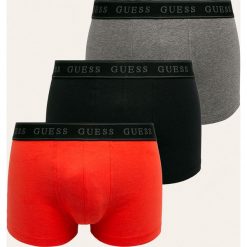 Guess Jeans - Bokserki (3 pack). Niebieskie bokserki męskie Guess Jeans, z aplikacjami, z elastanu. W wyprzedaży za 139,90 zł.