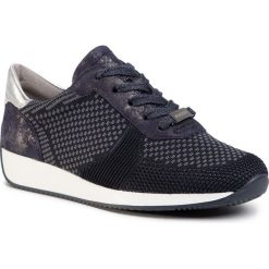 Sneakersy ARA - 12-34027-08 Blau/Grau/Blau/Silber. Niebieskie półbuty damskie ara, bez wzorów, ze skóry, bez obcasa, na płaskiej podeszwie, bez zapięcia. W wyprzedaży za 379,00 zł.