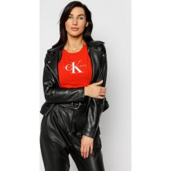 Kurtka skórzana Calvin Klein Jeans Hooded J20J213708. Czarne kurtki damskie Calvin Klein Jeans, s, bez wzorów, z jeansu, bez kaptura. W wyprzedaży za 559,00 zł.