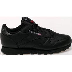 Reebok - Buty Cl Lthr. Czarne buty sportowe damskie Reebok, bez wzorów, ze skóry, sportowe. Za 329,90 zł.