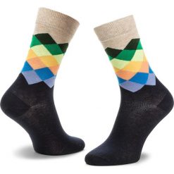 Skarpetki męskie: Skarpety Wysokie Unisex HAPPY SOCKS – FAD01-6002 Granatowy Kolorowy