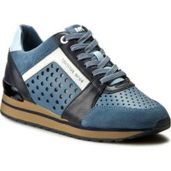 Sneakersy MICHAEL MICHAEL KORS - Billie Trainer 43R7BIFS2L Denim. Niebieskie półbuty damskie MICHAEL Michael Kors, z zamszu. W wyprzedaży za 609,00 zł.