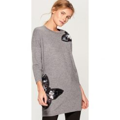 Sweter z aplikacją - Szary. Szare bez kategorii Mohito, s. Za 119,99 zł.