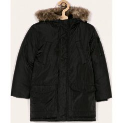 Blukids - Kurtka dziecięca 98-134 cm. Szare kurtki chłopięce Blukids, bez wzorów, z poliesteru, długie, z kapturem. Za 189,90 zł.