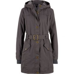 Długa parka z kapturem, lekko ocieplana bonprix szary łupkowy. Szare parki damskie bonprix, długie. Za 229,99 zł.