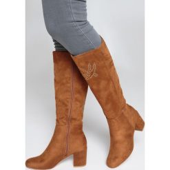 Buty zimowe damskie: Kozaki z motywem ważki