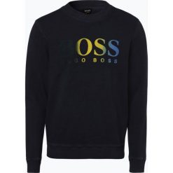 Bluzy męskie: BOSS Casual – Męska bluza nierozpinana – Wailes, niebieski
