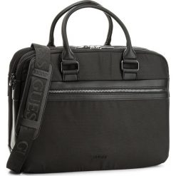 Torba na laptopa GUESS - Global Functional HM6483 POL82 BLA. Czarne plecaki męskie marki Guess, z aplikacjami. W wyprzedaży za 389,00 zł.