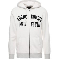 Abercrombie & Fitch CORE LOGO FULLZIP Bluza rozpinana offwhite. Białe bluzy męskie marki Abercrombie & Fitch, xs, z bawełny. Za 389,00 zł.